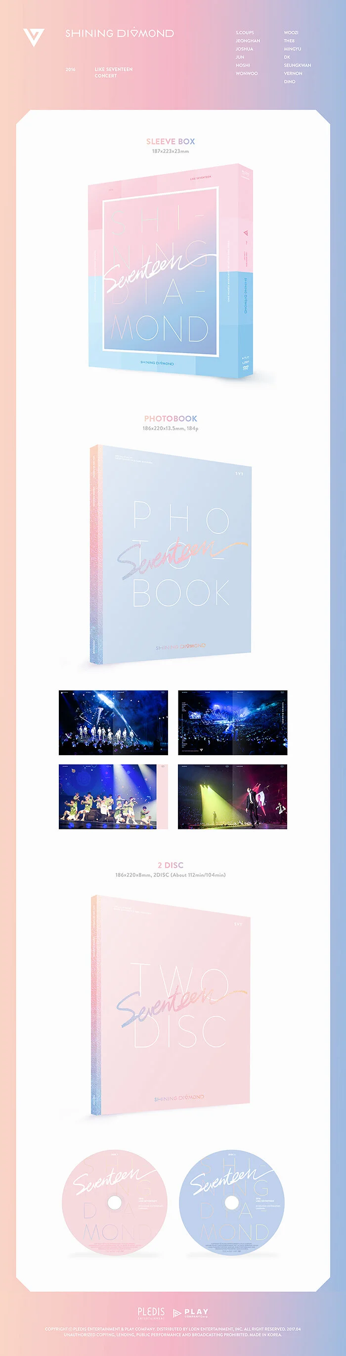 SEVENTEEN - 2016 LIKE SEVENTEEN Shining Diamond CONCERT DVD